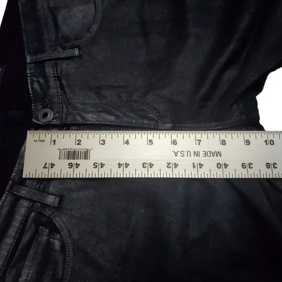 AG The Absolute Legging Coated 32R (Meas 32x29.5 9" Mid Rise) Metallic Jeans A19 - Picture 11 of 11